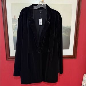 J. Jill Black Velvet Blazer size 2X